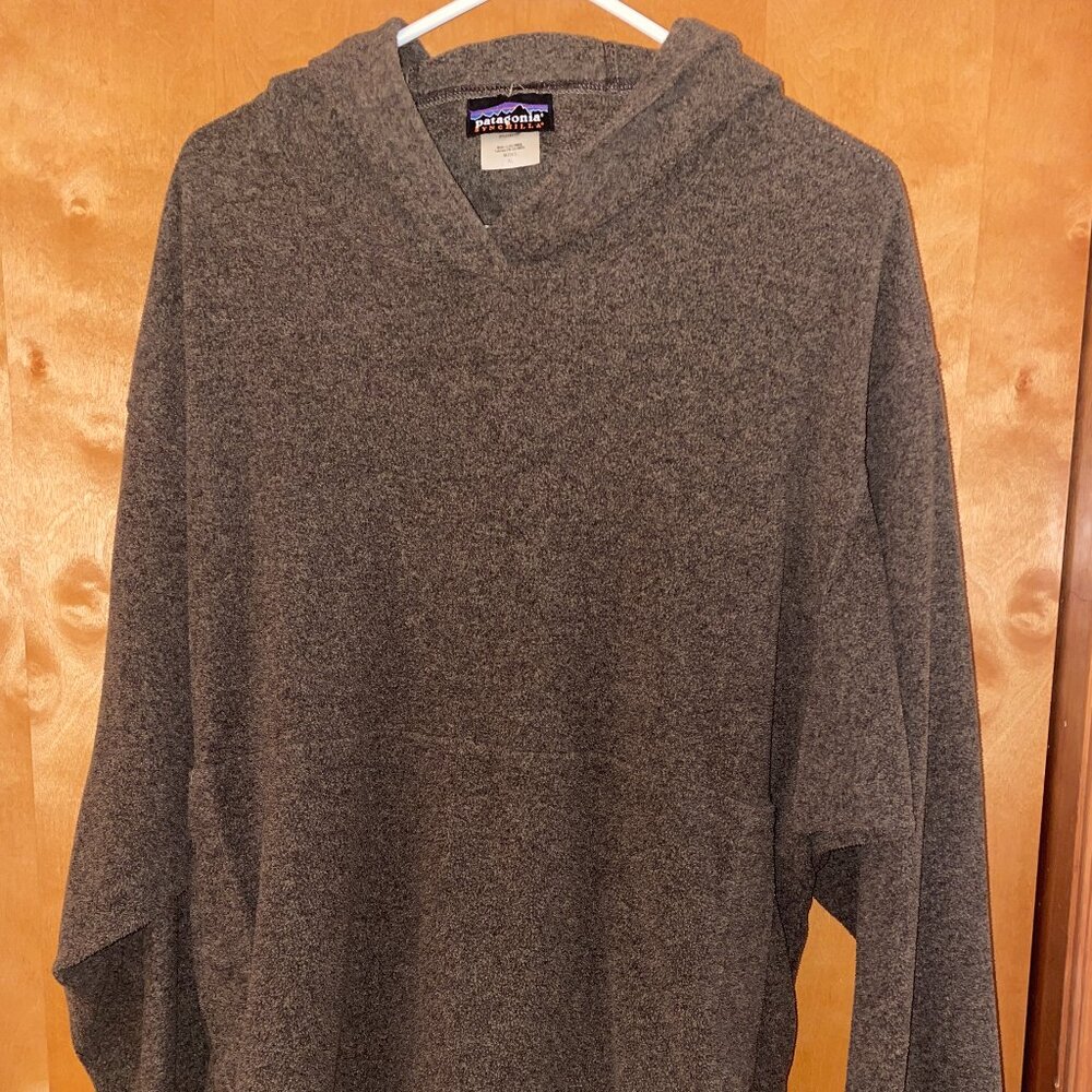 Patagonia Synchilla Soft Hooded Sweatshirt Brown Men's XL